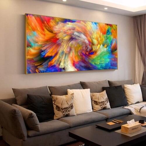 Abstract Art Colorful Clouds Canvas Painting On the Wall Art Posters Prints Wall Pictures for Living Room Home Wall Cuadros