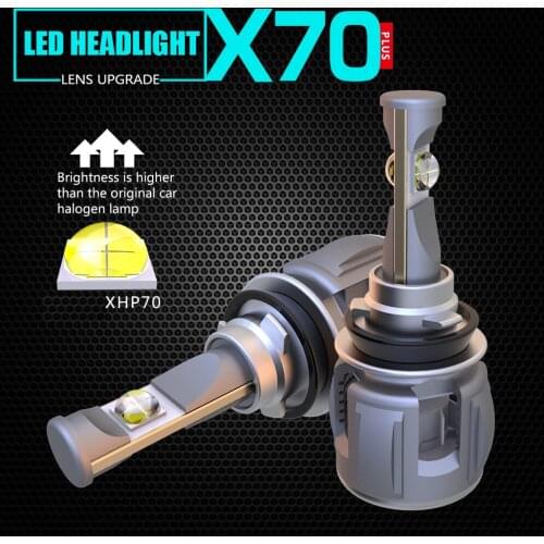 2PCS Auto led Headlight H4 D1S D2S 9007 Hi/Lo LED light Bulbs With XHP70 120W 15600LM led headlamp H7 H8 H11 HB3 HB4 fog light