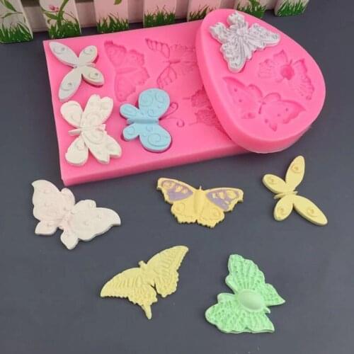 Butterfly decorative pattern Silicone mold Baking cakes Fondant Chocolate Chip Cookies Mould Kitchen DIY tools