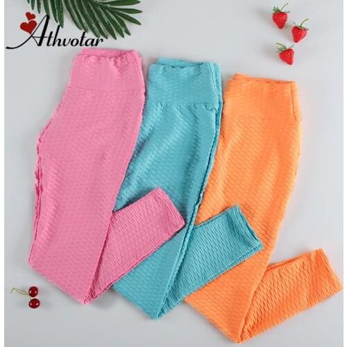 Bubble Jacquard High Waist Seamless Leggings Push Up Sport Leggins Women Fitness Running Yoga Pants Seamless Leggings Sport Girl