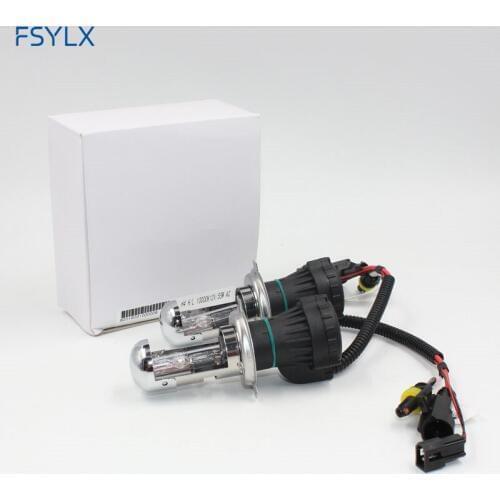 FSYLX 55W bi xenon H4 HID Xenon Headlight Bulbs H4 high low beam Car Lamps 55W 4300K 6000K 8000K 10000K bixenon lights