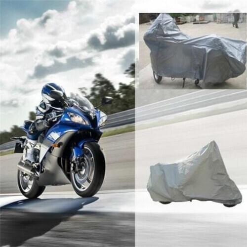 1Pc Silver Motorcycle Hood Scooters Covers Waterproof Dustproof Breathable Full Protective Anti UV Motorcycle Covers
