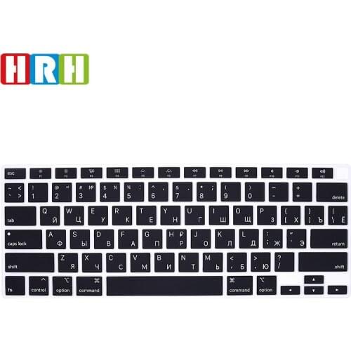 HRH Russian Language Silicone Keyboard Skin Cover Protector for MacBook Newest Air 13 Touch ID A2179 M1 A2337 (2020 Release)