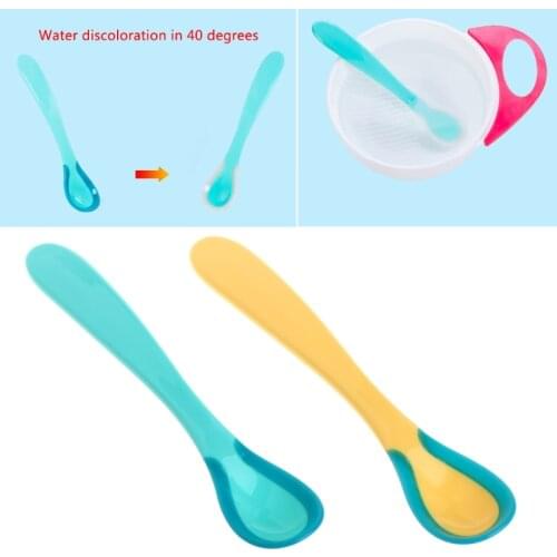 Temperature Heat Sensing Baby Spoon Safety Infant Newborn Feeding Tool Baby Care