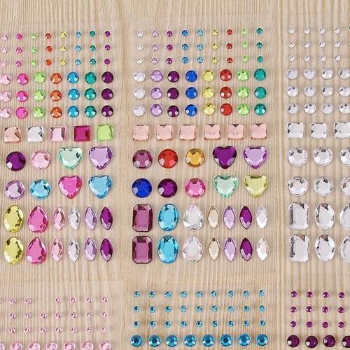 Childrens Stickers DIY Decoration Crystal Diamond Stickers Art Crystal Diamond Toys Mobile Phone Rhinestone