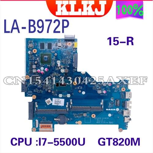 KLKJ LA-B972P Motherboard For HP 15-R LA-B972P Laptop Motherboard 795814-001 795814-501 I7-5500U CPU original tested 100