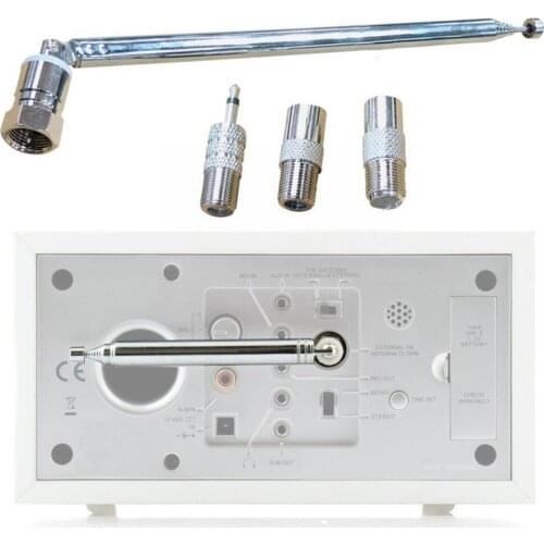 FM Radio Antenna Replacement Telescopic Screw F Type Male Plug Connector Adapter for AV Stereo Receiver Home Amplifier 75 Ohm