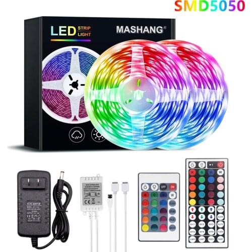 RGB Light Strip Flexible LED Ribbon Lamp rgb LED Strip 12V Waterproof Light Tape Backlight For TV Decoration Lamp EU US UK Plug