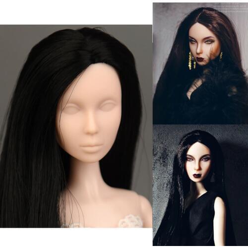 New 1/6 Dolls Head for 30cm Doll Toys Cool Female Doll Head Body with Long Hair Girl Toy For Girls