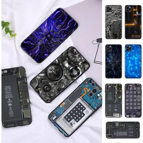 FHNBLJ motherboard Circuit board Phone Case for iPhone 8 7 6 6S Plus X 5S SE 2020 XR 11 12 pro XS MAX