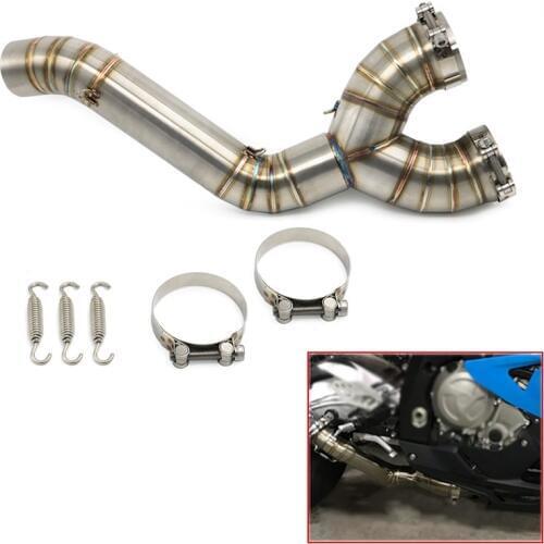 For 2009 - 2016 BMW S1000RR 2014 2015 2016 S1000R HP4 Motorcycle Connector Middle Link Pipe Exhaust Muffler Modified S1000 RR