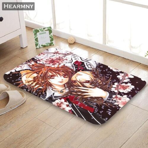 Custom Vampire Knight Doormat Floor/Bath/Kitchen/Beach Mat Flannel Sponge Fabric 3D Printed Shaggy Decoration For Bedroom