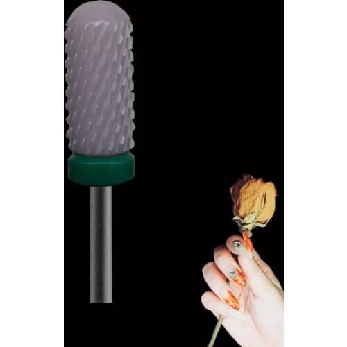 Pink Ceramic Nail Drill Bit - Smooth Top Bit -C