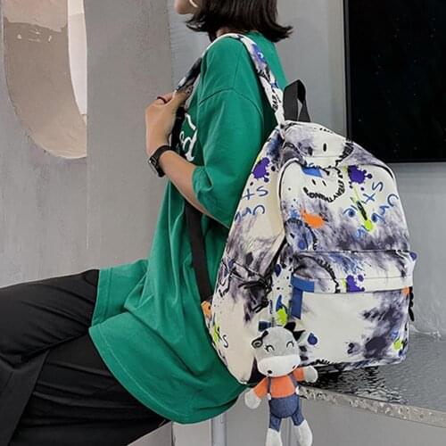 2021 New Fashion School Bag For Girls Waterproof Light Weight Backpack Bookbags Printing School Backpack art student graffiti