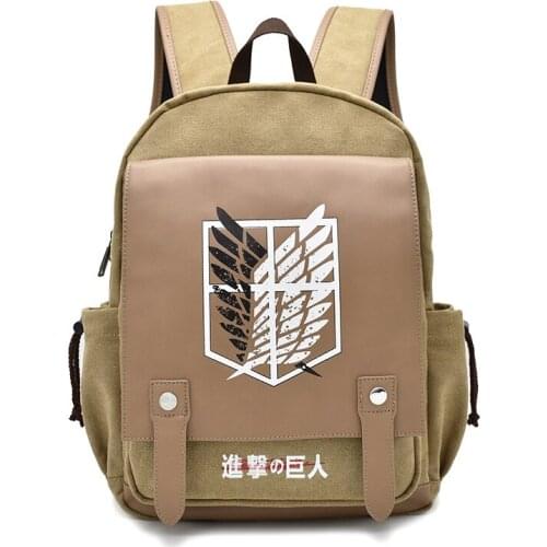 Anime Attack on Titan Backpack Women Men Large Capacity Laptop Backpack School Bags Streetwear Harajuku Travel Bagpack