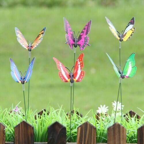 Garden Decoration Butterfly Simulation Butterfly Colorful Flowerpot Decor Garden Decoration Butterfly Ornaments Hot