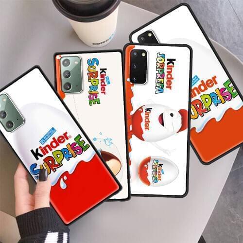 Silicone Case For Samsung Galaxy S20 FE S10 Plus S21 S9 S8 Note 10 Lite 20 9 Ultra Phone Cover Soft Shell Egg KINDER JOY Funda