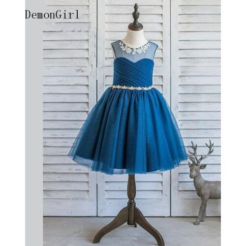 Custom Girl Dresses Costume Clothes Lace Party Birthday Gown Baby Girls Toddler Children Vestido Sleeveless 2021