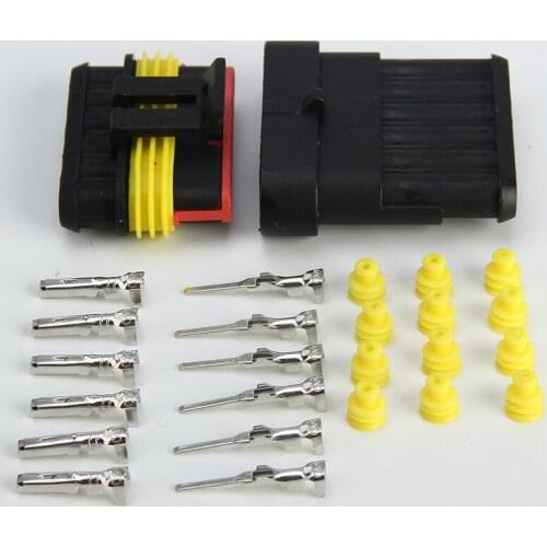 6p waterproof connector nylon flame retardant automotive connector