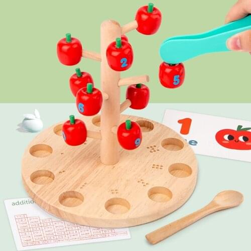XIHATOY Baby Toy Fun Picking Apples Game Learn Mathematics Children Early Childhood Cognitive Parent Child Teaching Counting