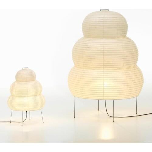 Japanese simple rice paper desktop decorative table lamp villa model studio caterpillar art table lamp