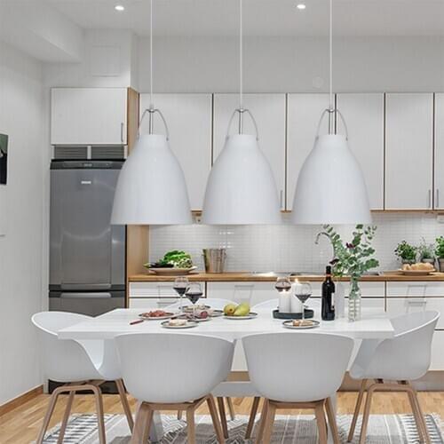 Iron pendant light Nordic lighting simple pendant lamp europe style lighting white pendant lamp