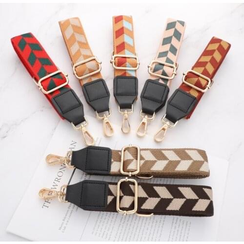 Women Colorful Nylon Shoulder Strap Lady Bag Accessories Adjustable Removable Wide Shoulder Crossbody Messenger Nylon Bag Strap
