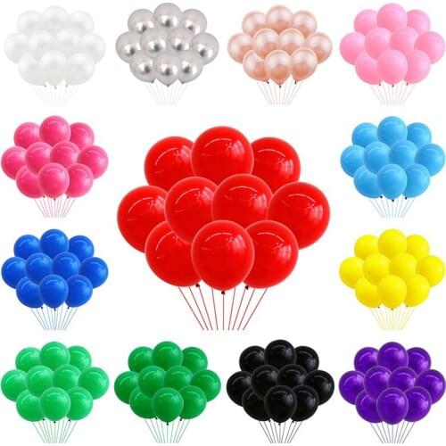 10 solid color balloons multicolored sequined latex balloons birthday party adult wedding helium balloon decoration supplies