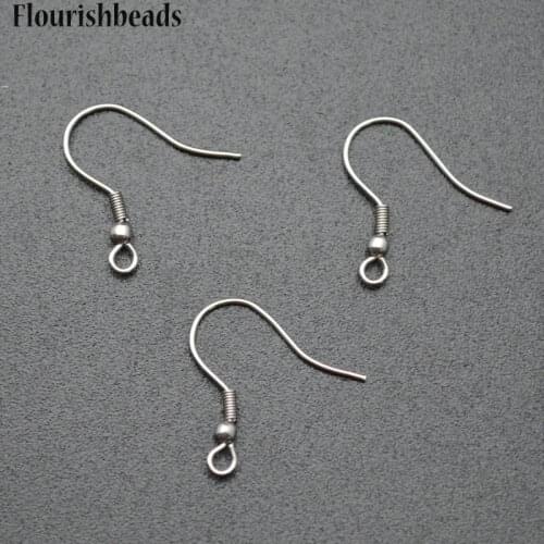 Stainless Steel Metal Fish Wire Ball Earrings Hooks Jewelry Findings 100pc Per Lot
