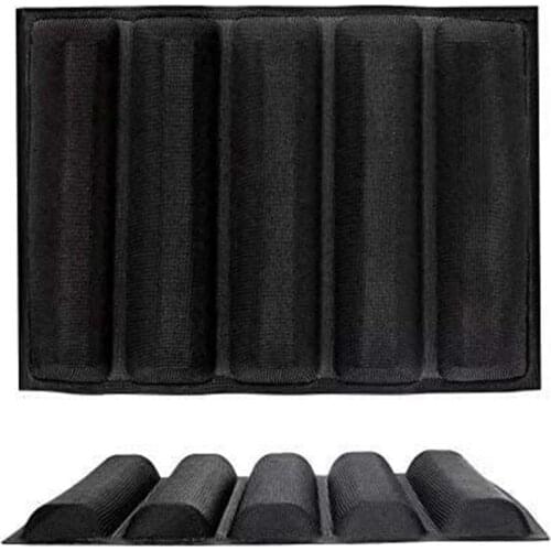2 Pcs Silicone Baguette Forms Moldes Para Pan,Perforated Bread Form,Bread Form Baking Tools,Non Stick Loaf Pan