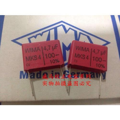 2020 hot sale 10pcs/20pcs Germany WIMA capacitor MKS4 100V4.7UF 100V475 4u7 P: 22.5mm Audio capacitor free shipping