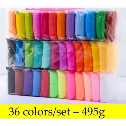 36 Colors/set Light Soft Clay DIY Toys Children Educational Air Dry Polymer Plasticine Safe Colorful Light Clay Toy Gift To Kids