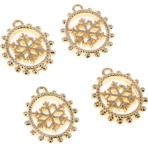 4 Jewelry Findings Charm Pendant Craft Snow Pendants Jewelry Pendant DIY