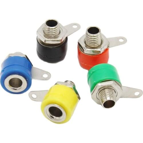 100pcs/lot 4mm banana binding post 4mm banana socket Free shipping 5color/lot