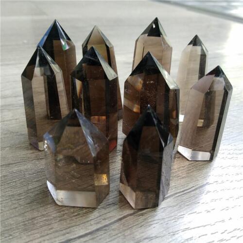 5pc Crystal Quartz Wand Amethyst Citrine Smokey Crystals Point Stones Wicca Healing Stone Piedras Naturelle Naturales Cristaux