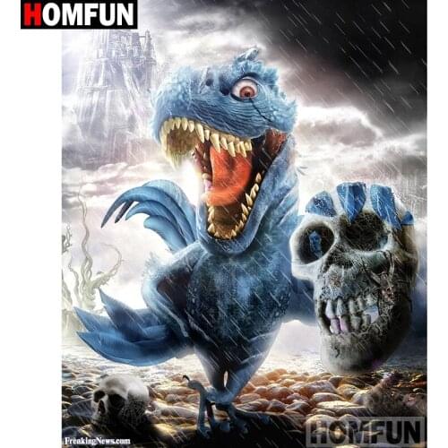 HOMFUN Full Square/Round Drill 5D DIY Diamond Painting "Shantou Long" 3D Embroidery Cross Stitch 5D Home Decor A16095