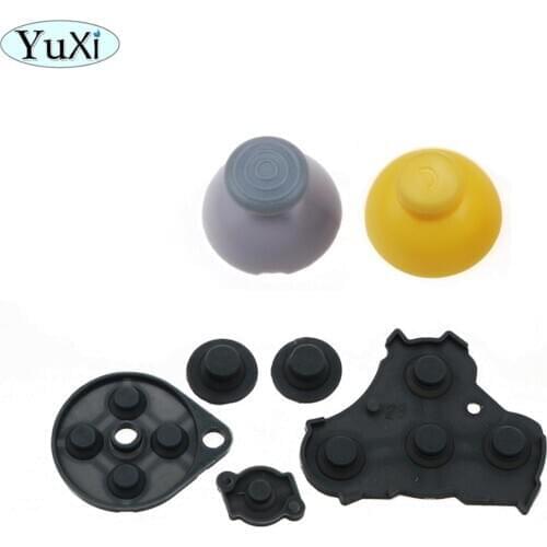 YuXi Analog Joystick Thumbsticks Button Thumb Grip Stick Cap For Nintend for NGC Controller with Button Pad rubber