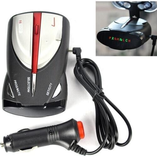 Car Radar Detector 16 Band Xrs 9880 LED Display 12V Car Radar Detector 360 Degree Voice Alarm Police Car Speed Radar Detector