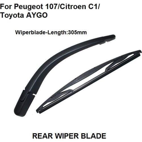 Car Styling FOR Citroen C1 MK1 2005+ Rear Windshield Window Wiper Arm + Blade 350mm Set New
