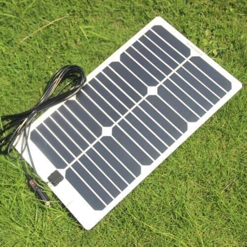 BUHESHUI Semi-flexible 20W 18V Solar Panel Module For 12V Car Boat Motor Battery Charger DIY Solar System Sunpower Panel 2pcs