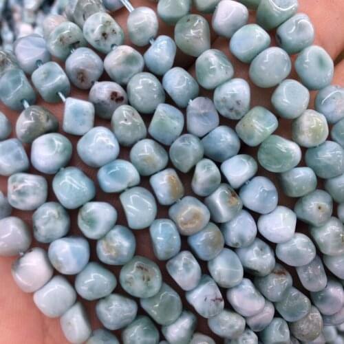 6-7mm freeform larimar beads natural stone beads DIY loose beads for jewelry making strand 15" wholesale