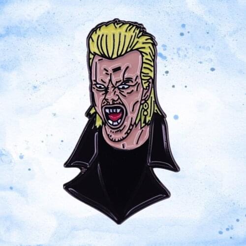 David Kiefer Sutherland 80s Horror Movie Vampire enamel Pin brooch Michael You're eating maggots How do they taste
