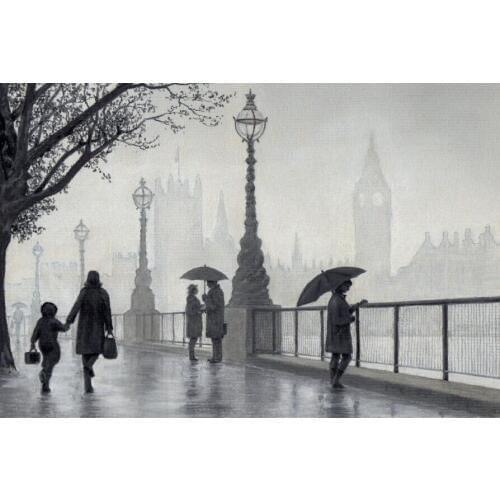 London in the rain The wooden puzzle 520 pieces ersion jigsaw puzzle white card adult childrens educational toys