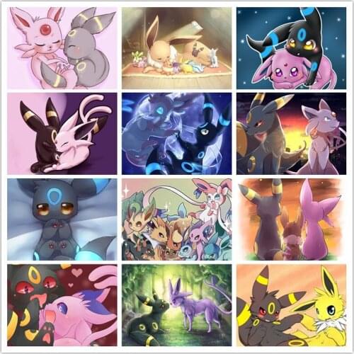 Childrens Anime Diamond Painting Cartoon Pokemon 5D Mosaic Picture Diy Cross Stitch Kit Modern Home Decoration Painting