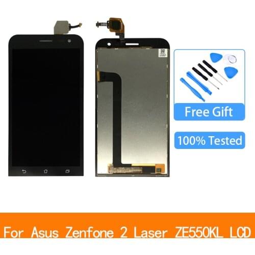 Original Display for ASUS Zenfone 2 Laser ZE550KL Z00LD LCD Display Touch Screen with Frame Replacement Parts with Free Tools