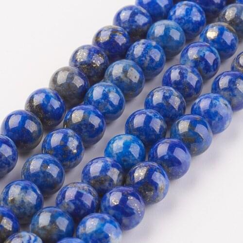 5 Strand 8mm Natural Lapis Lazuli Round Beads Strands for jewelry making DIY Accessories Royal Blue,about 46pcs/strand