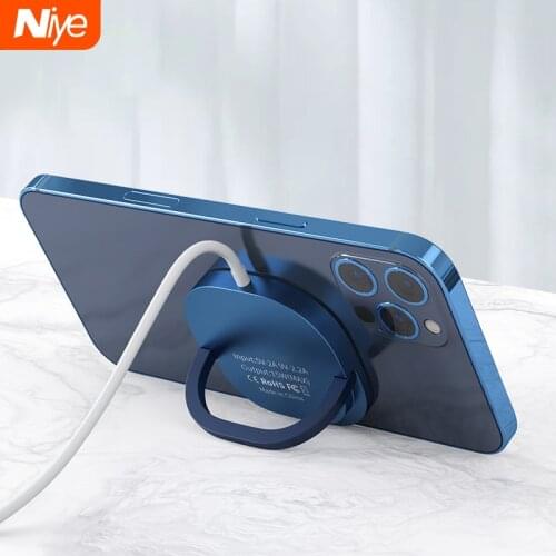Magnetic Wireless Charger For iPhone 12 Pro Max Charger With Bracket 15W Fast Charging For Samsung Xiaomi Quick Wireless Charger