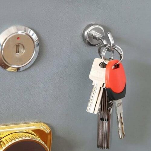 4pcs Magnetic Hooks Powerful Heavy Duty Neodymium Magnet Refrigerator Surfaces Not Scratch Home Multi-purpose Hooks