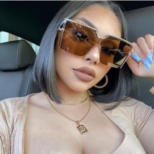 Fashion Square Sunglasses Women Glasses Without Frame