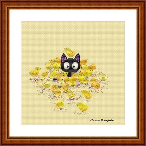 GG Gold Collection Counted Cross Stitch Kit Robin Bird and Berry Red Fruit, Christmas Lamp Light Winter Snow